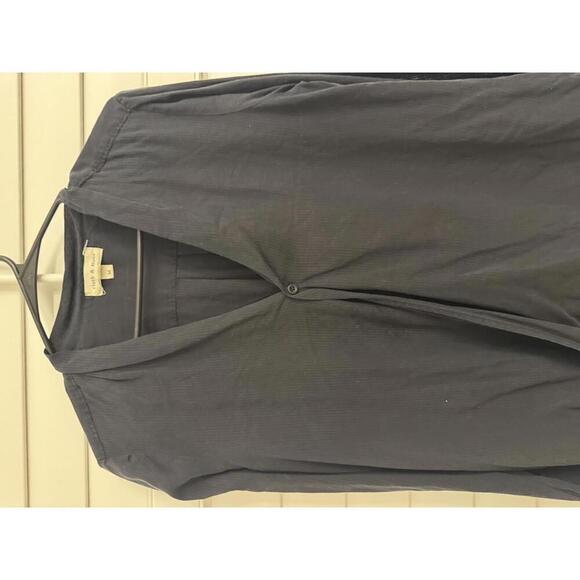 Cloth & Stone by Anthropologie faux wrap V neck long sleeve blouse in size M - Picture 2 of 6